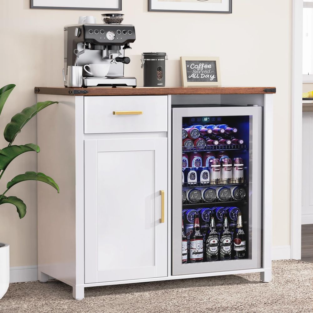 Coffee Bar with Mini Fridge Sp - Coffee & Tea Ken'S House avaliação e preço